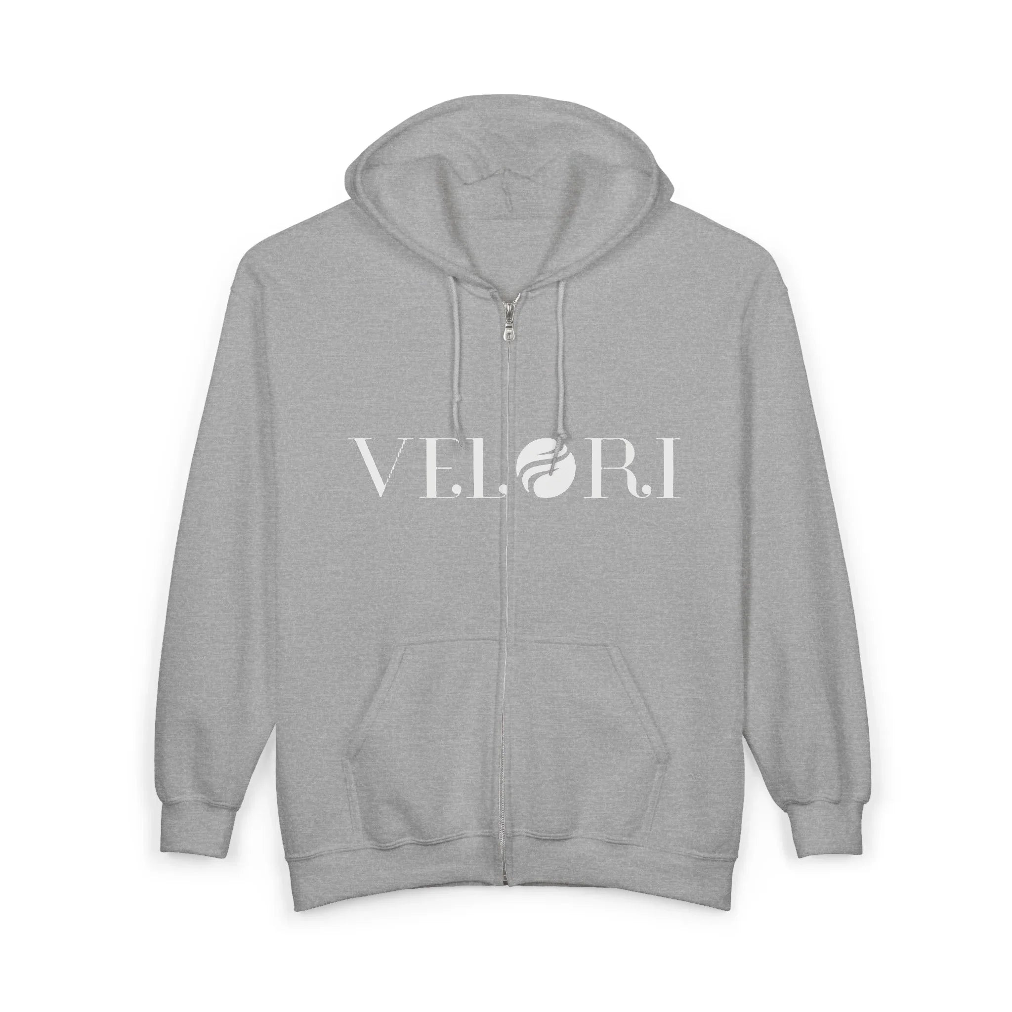 Minimalist Velori Full-Zip Hoodie — Everyday Zip Sweatshirt - Velori