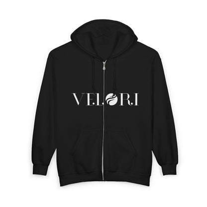 Minimalist Velori Full-Zip Hoodie — Everyday Zip Sweatshirt