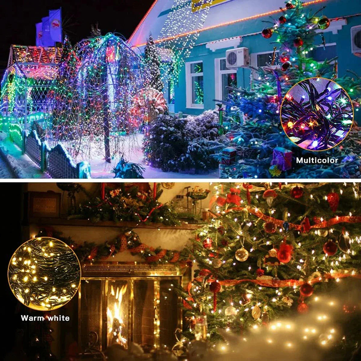 102M 800LEDs Outdoor LED Fairy String Lights Christmas Lights For Garland Wedding Party Holiday Garden Lamp Holiday Decoration - Velori