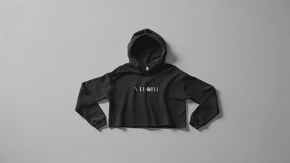 Velori Minimal Streetwear Cropped Hoodie — Women's